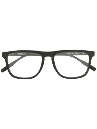 Montblanc Square Shaped Glasses In Black