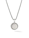 David Yurman Women's Cable Collectibles Sterling Silver & Pavé Diamond Initial Pendant Necklace In C/silver
