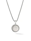 David Yurman Women's Cable Collectibles Sterling Silver & Pavé Diamond Initial Pendant Necklace In Initial K