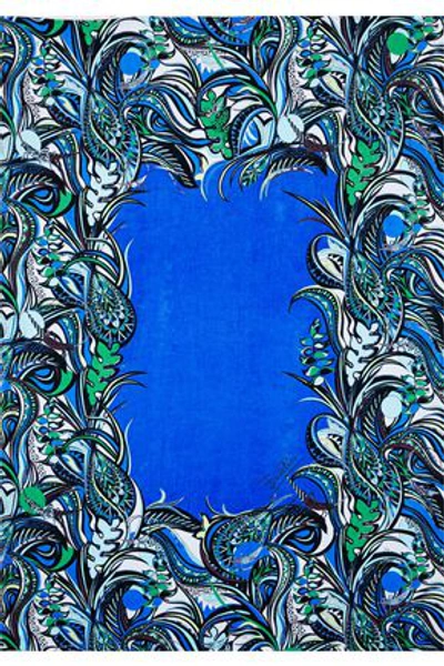 Emilio Pucci Woman Printed Cotton-terry Beach Towel Blue