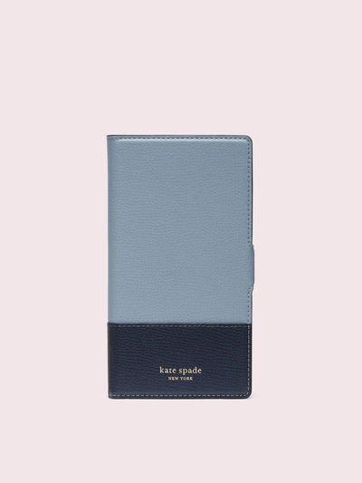 Kate Spade Sylvia Iphone Xr Magnetic Wrap Folio Case In Horizon Blue Multi