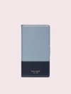 Kate Spade Sylvia Iphone X & Xs Magnetic Wrap Folio Case In Horizon Blue