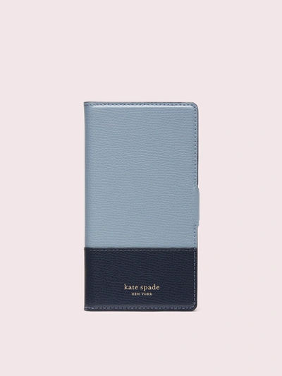 Kate Spade Sylvia Iphone X & Xs Magnetic Wrap Folio Case In Horizon Blue