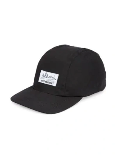 Off-white Embroidered Patch Baseball Cap In Black