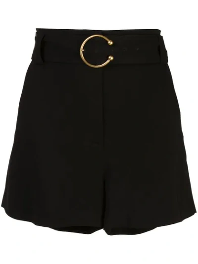 A.l.c Clive Belted A-line Shorts In Black