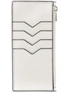 Valextra Zipped Card Case In Grey