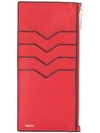 Valextra Zipped Card Case In Red