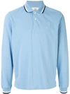 Kent & Curwen Stripe Detail Polo Shirt In Blue