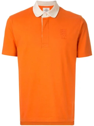 Kent & Curwen Contrast Collar Polo Shirt In Orange