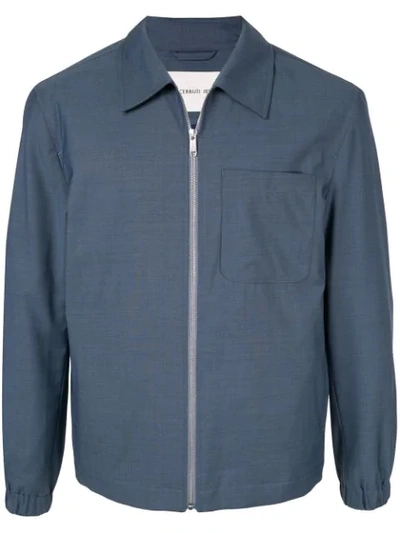Cerruti 1881 Front Zipped Jacket In Blue