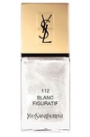 Saint Laurent La Laque Couture Nail Polish, Spring Shimmer Rush Collection In 112 Blanc Futuriste