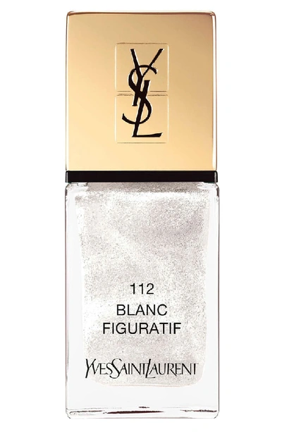 Saint Laurent La Laque Couture Nail Polish, Spring Shimmer Rush Collection In 112 Blanc Futuriste