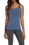 Nic And Zoe Nic+zoe Petites Perfect Scoop Neck Tank In Indigo Sea