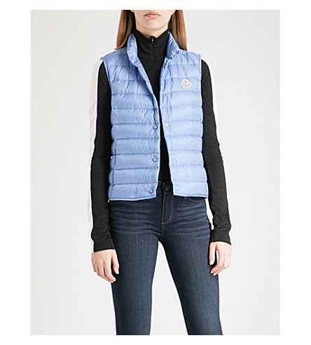 Moncler Liane Quilted Shell-down Gilet In Navy | ModeSens