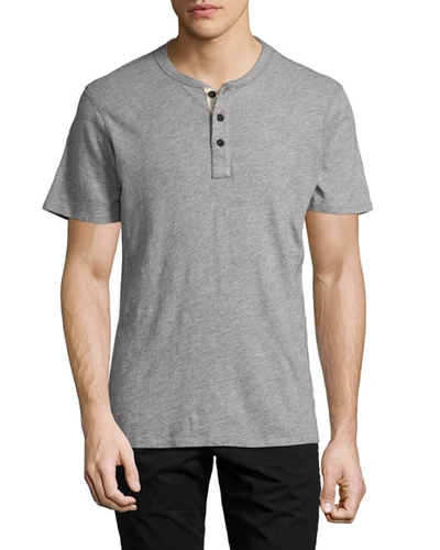 Rag & Bone Men's Standard Issue Short-sleeve Henley T-shirt In Blue Iron