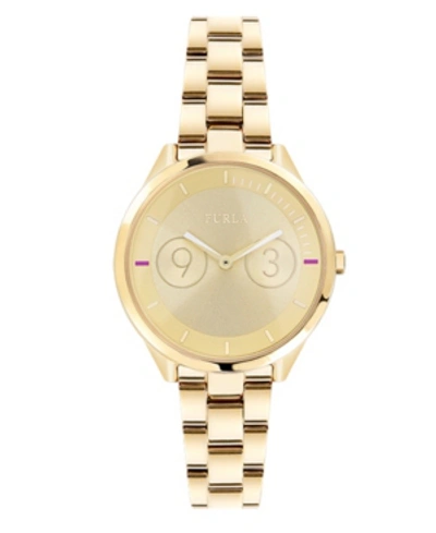 Furla Women's Metropolis Gold Dial Stainless Steel Watch