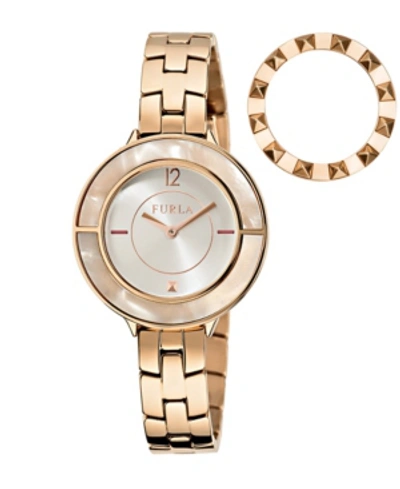 Furla Women's Club Silver Dial Stainless Steel Watch In Blush