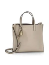 Marc Jacobs Mini Grind Stone Leather Satchel In Light Slate