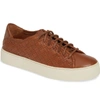 Frye Lena Low Top Sneaker In Cognac