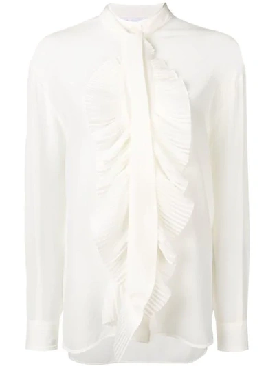 Givenchy Frilled Blouse In White