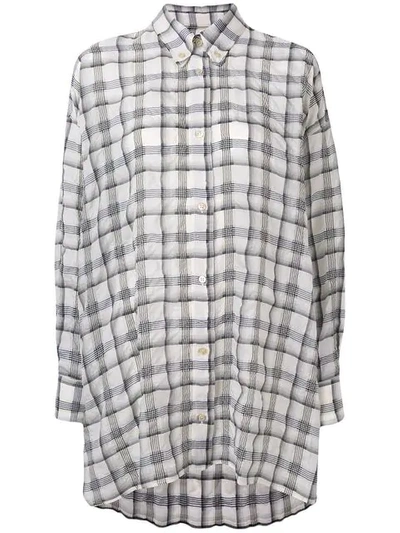 Isabel Marant Oversized Checked Button Up Shirt In Neutrals