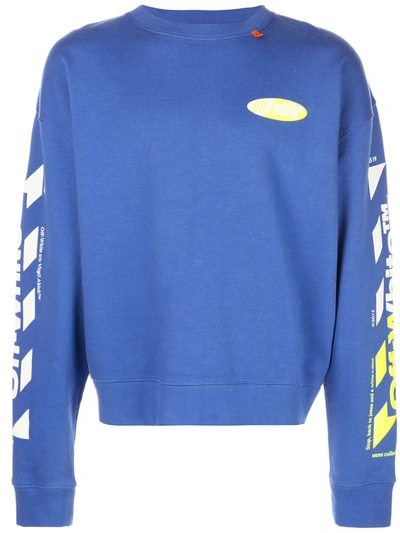 Off-white Diagonals Sweatshirt In Blue