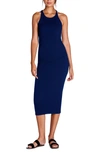 Michael Stars Racerback Midi Dress In Sapphire