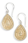 Anna Beck Small Teardrop Earrings In Gold/ Silver