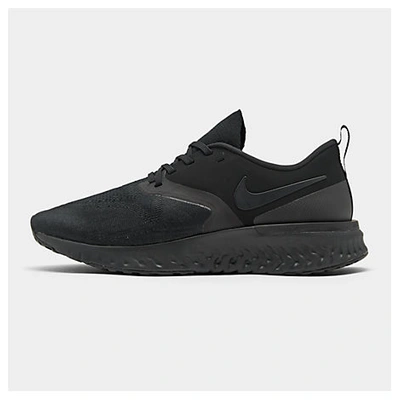 Nike Men's Odyssey React Flyknit 2 Running Sneakers From Finish Line In Black