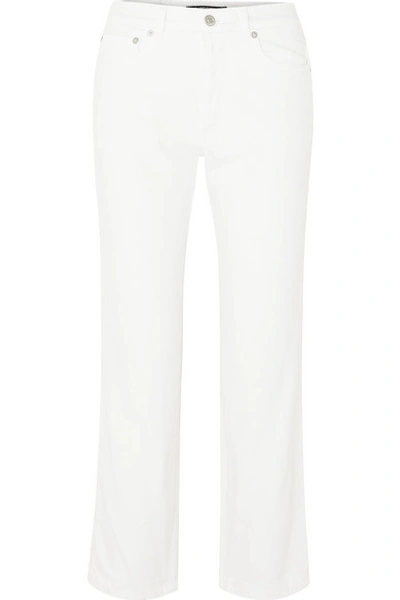 Adaptation Slouch Cropped Mid-rise Straight-leg Jeans In White