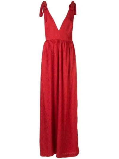 Rebecca Vallance Women's Harlow Tie-shoulder A-line Gown In Red