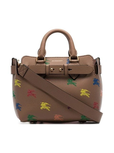 Burberry The Mini Equestrian Knight Leather Belt Bag In Neutrals