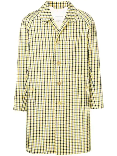 Mackintosh Yellow Check Single Breasted Coat Gm-107bs