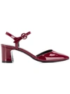 Carel Soraya Ankle Strap Pumps In Red