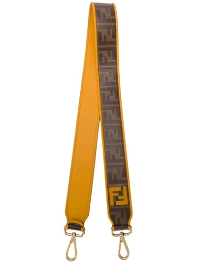 Fendi Ff Logo Shoulder Strap In Brown