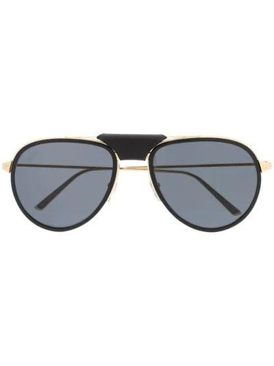 Cartier Santos De  Pilot-frame Sunglasses In Black