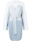 Agnona Belted Cardigan In Blue