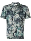 Etro Printed Polo Shirt In Blue