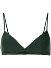 Matteau The Tri Bikini Top In Green