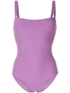 Matteau The Square Maillot Swimsuit In Purple