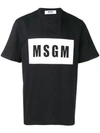 Msgm Logo Print T-shirt In Black