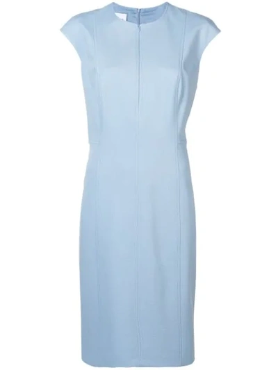Akris Punto Fitted Midi Dress In Blue