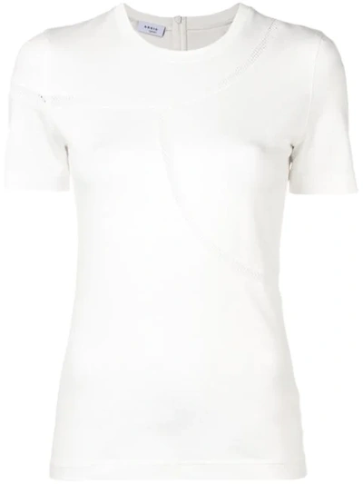 Akris Punto Mesh Stripe T-shirt In White