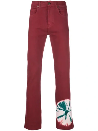 Calvin Klein 205w39nyc Tie-dye Splatter Jeans In Red