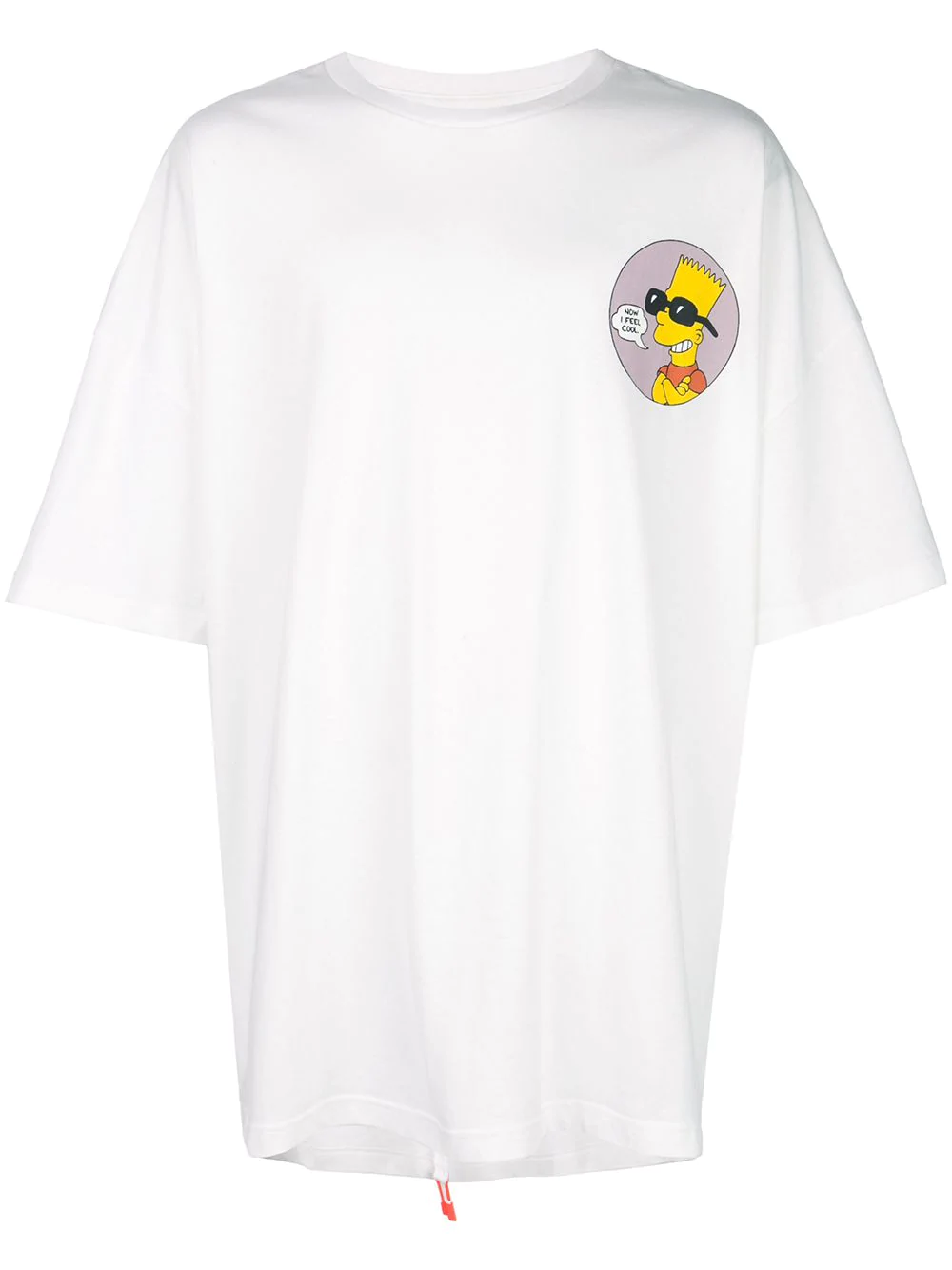 off white t shirt bart simpson