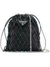 Prada Mesh Bucket Bag - Black