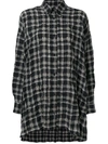 Isabel Marant Oversized Checked Button Up Shirt - Black