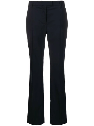 Prada Cropped Tailored Trousers In Blue