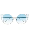 Linda Farrow 854 C7 Sunglasses In Blue