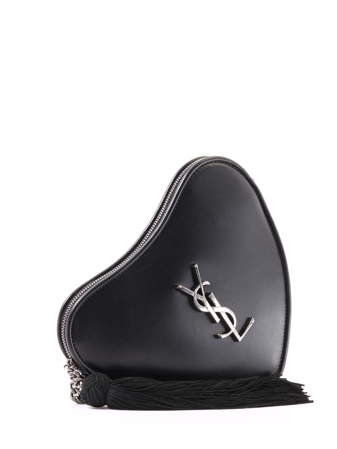 ysl silver heart bag